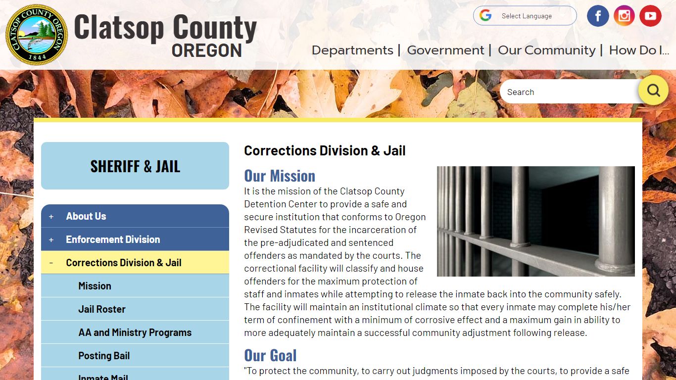 Corrections Division & Jail | Clatsop County Oregon